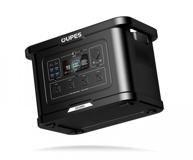 Портативна зарядна станція OUPES S024 (2400W/2232Wh, LiFePO4, швидка зарядка)